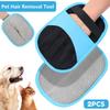 2Pcs Pet Hair Removal Gloves Electrostatic Double Sided Carpet Hair Removal Tool Deshedding Brush Glove Pet Supplies for Dog Cat