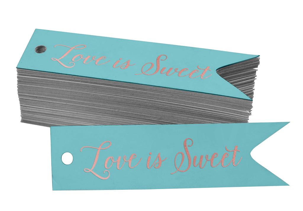 Inkdotpot Gold Foil Paper Hang Tags Love Is Sweet Wedding Favor Tags 100