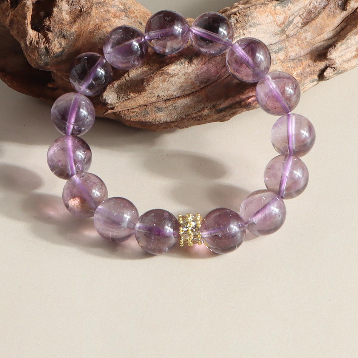 Натуральный аметист белый кристалл универсальный браслет простой браслет браслет ювелирные изделия