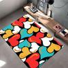 Multicolor Heart Pattern Carpet Suitable As a Non-slip Mat for the Living Room or Bedroom Sofa