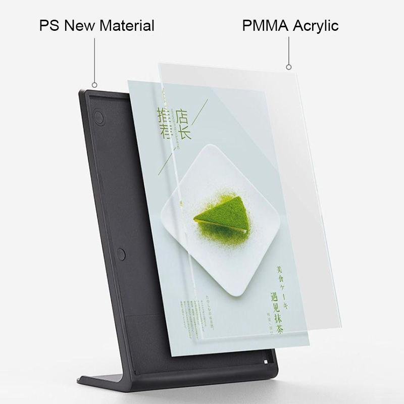 Acrylic Table Card Display Board A4 A5 A6 L-Shaped Table Sign Price Card Billboard Stand Picture Poster Art Display Frame Empty