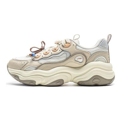Bal Çok Yönlü Retro Kalın Tabanlı Modaya Uygun Baba Ayakkabıları Kadın Spor Ayakkabıları Off-White Kum Haki AGCV276-3