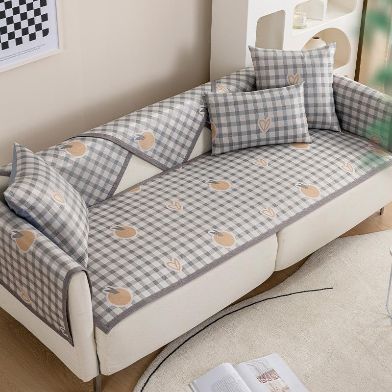 Ice Silk Sofa Cushion Summer Summer Mat Cushion Universal Summer Cushion Sofa Cover Cover Cloth Non-Slip Cool Pad