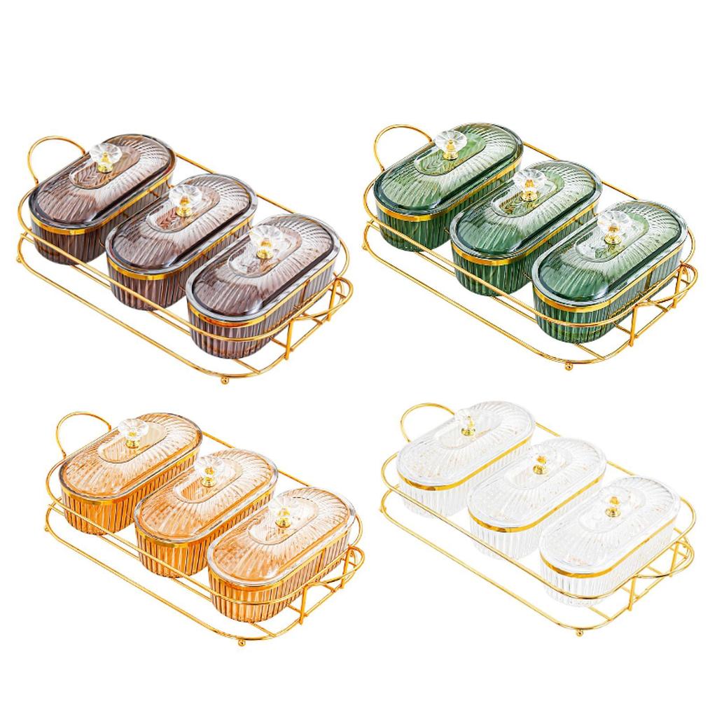 Dry Fruit Tray with Lid with Tray Wedding Nuts Plate Food Storage Container for Holiday Dining Room Kitchen Wedding Dried Fruit