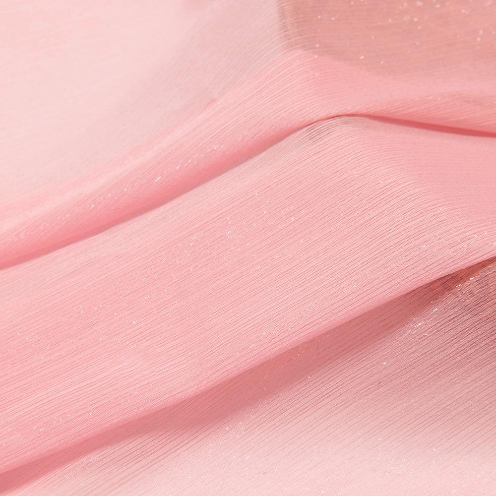 Glitter Shiny Crinkled Sheer Crepe Chiffon Fabric Lightweight Soft Thin Transparent Wrinkled Fabric for DIY Dress Skirt Clothes