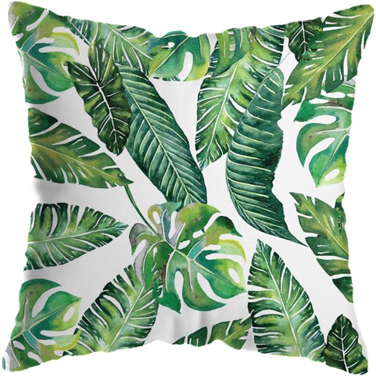 Soft Pillow Cushion Covers 45x45 Cm Decorative Pillows Throw Green Patterns Pillowcase for Sofa Home