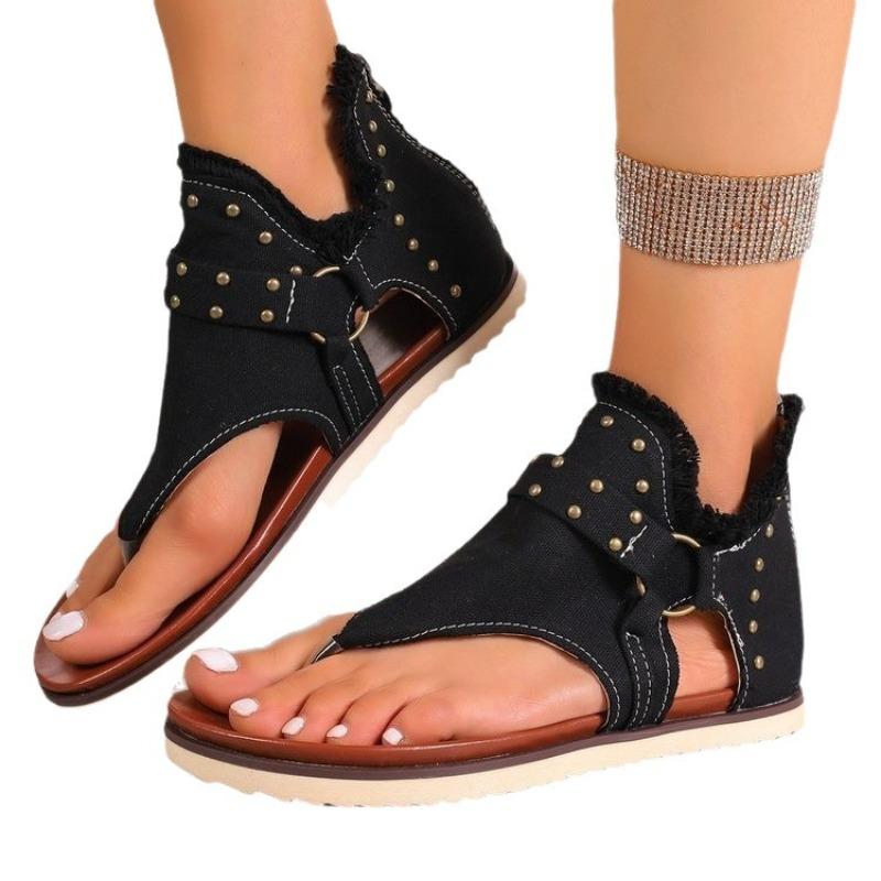 New Size of Women's Shoes: Beach Flip-toe Herringbone Flat Women's Sandals