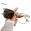 Lightweight Sunglasses Unisex Summer Retro Color-changing PC Lens Anti-UV Eyewear Block Sunlight Vacation Beach Spectacles Outdoor