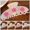 Elegant Snowflake Shark Clip Contrast Color Acrylic Hair Claw Iridescent Hair Claw  Girls