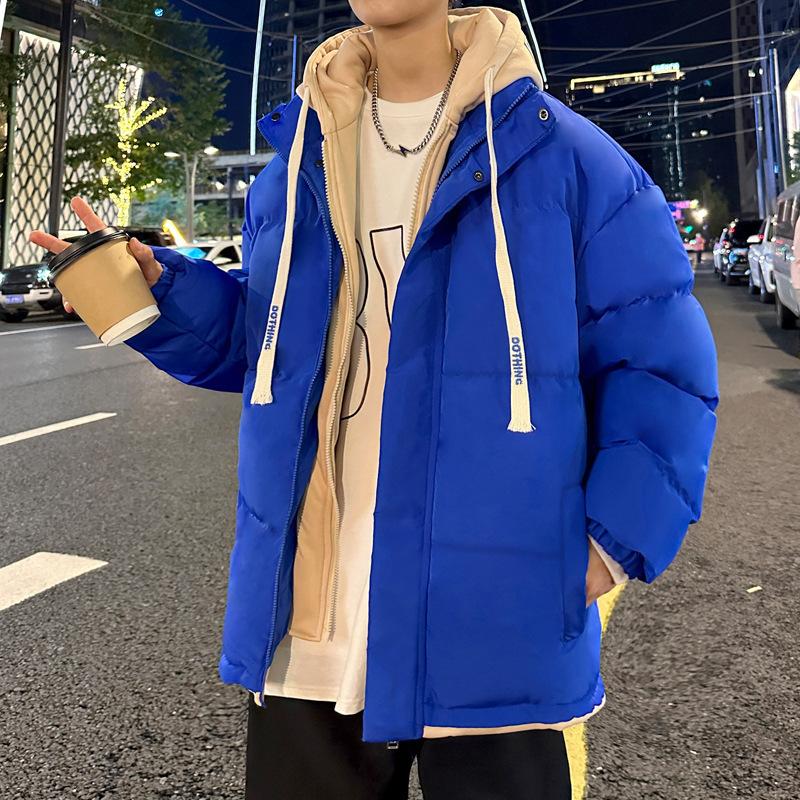 New Fake Two-piece Cotton-padded Clothes Men's Thickened Cotton-padded Clothes Men's Cotton-padded Jackets Men's Jackets Hooded Bread Clothes