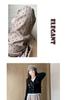 2025 Women's Khaki Polka Dot Striped Wide-Leg Pants - Spring & Autumn Relaxed Fit