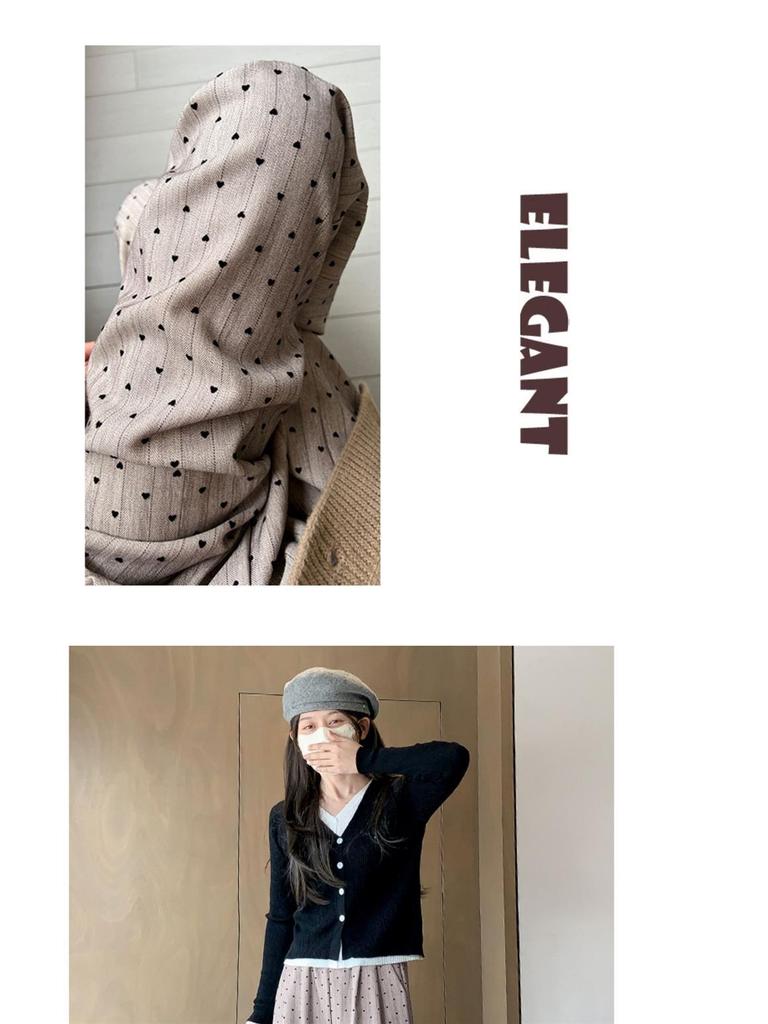 2025 Women's Khaki Polka Dot Striped Wide-Leg Pants - Spring & Autumn Relaxed Fit