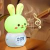 Rabbit Patting Lights Luminous Student Alarm Clock Bedside Night Light Timer Electronic Digital Clock