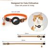 Detachable Bell Cat Collar with Reflective Strip Pet Tracker Accessories Pet Collar for AirTag