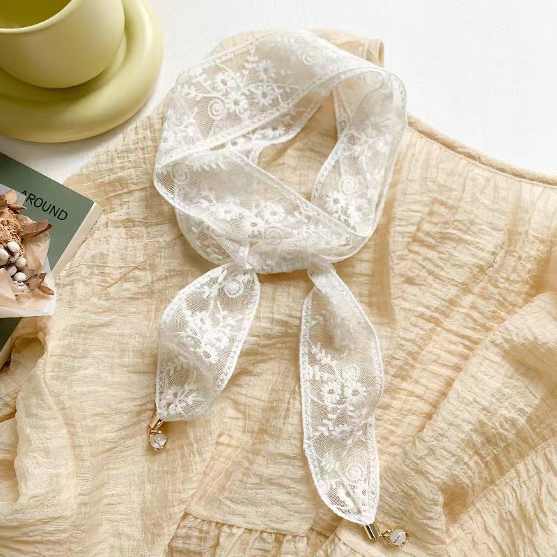 Módní Elegantní Krajková Stuha Zelená Ozdobná Čelenka Dlouhá Tenká Přívěsková Čelenka pro Ženy Dívky Vlasové Doplňky Dárky