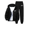 Mens Casual Tracksuit Long Sleeve Hooded Sweatshirt Pants Set Loose Fit
