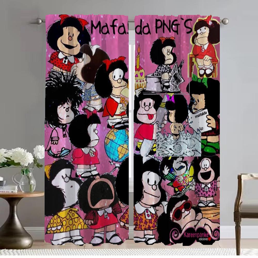 

Шторы для кухни Mafaldas для гостиной, перегородки, оконные шторы, шторы для домашнего интерьера, 2 шт., украшение на Хэллоуин W50xH70cmx2pcs-CL