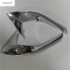 Front Fog Lights Lamp Eyelid Eyebrow Strip Cover Trim ABS Chrome  / Carbon Fiber Accessories For Peugeot 3008 3008GT 2017 -