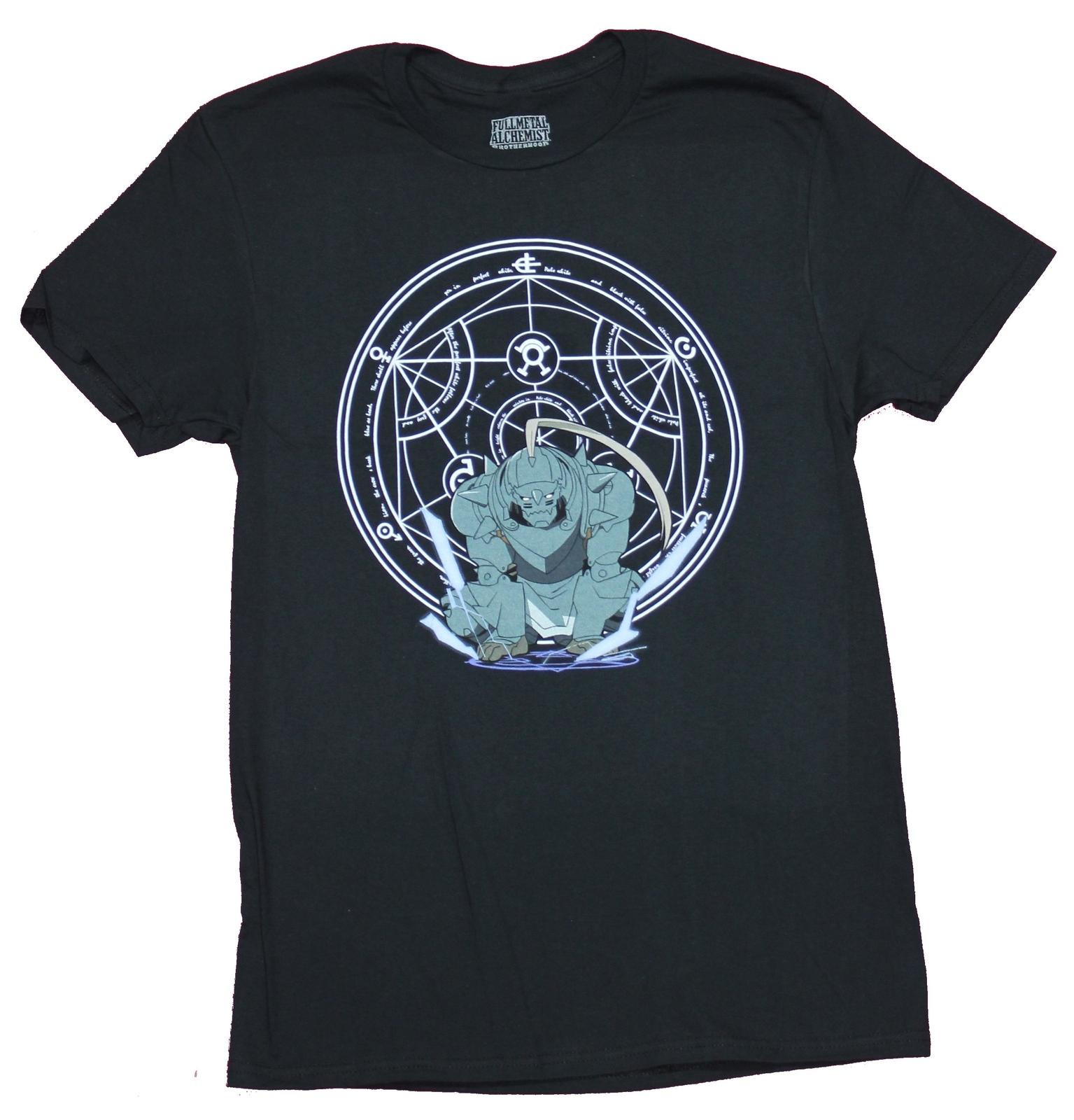 Full Metal Alchemist Adult New T-Shirt - Alphonse Seated in Transmutation Circle XXL