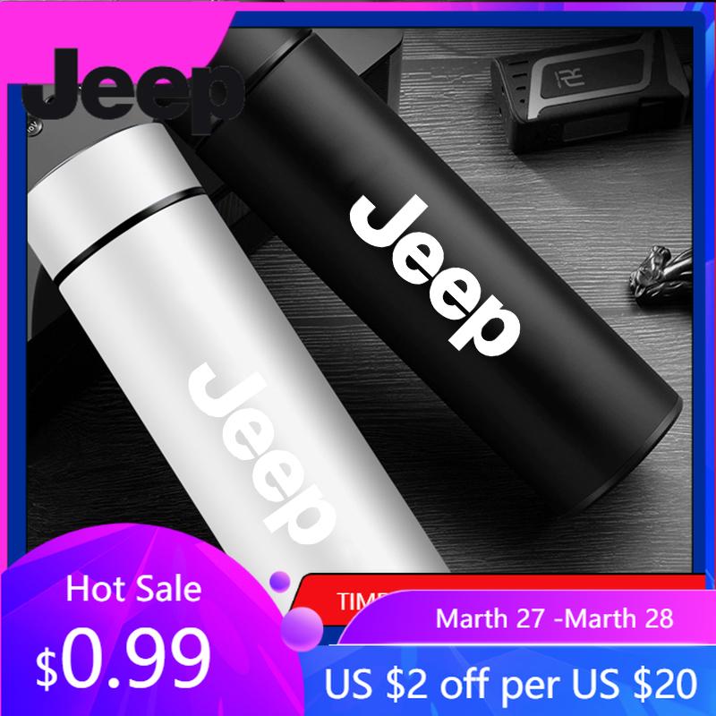 Pro Jeep 500ML Autopohárek Termoska Hrneček Konvice Konvička z Nerezové Oceli 304 Pro Jeep Grand Cherokee Wrangler JK Gladiator Com