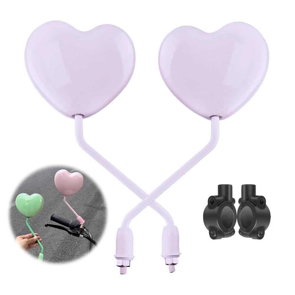 Cute Heart-Shaped Electric Car Rearview Mirror High-Definition Reverse Convex Universal Yadea Aima Reflectors for Electric Cars