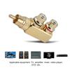 2PCS AV Splitter Plug RCA Male To 2 Female Audio Video Adapter Connector