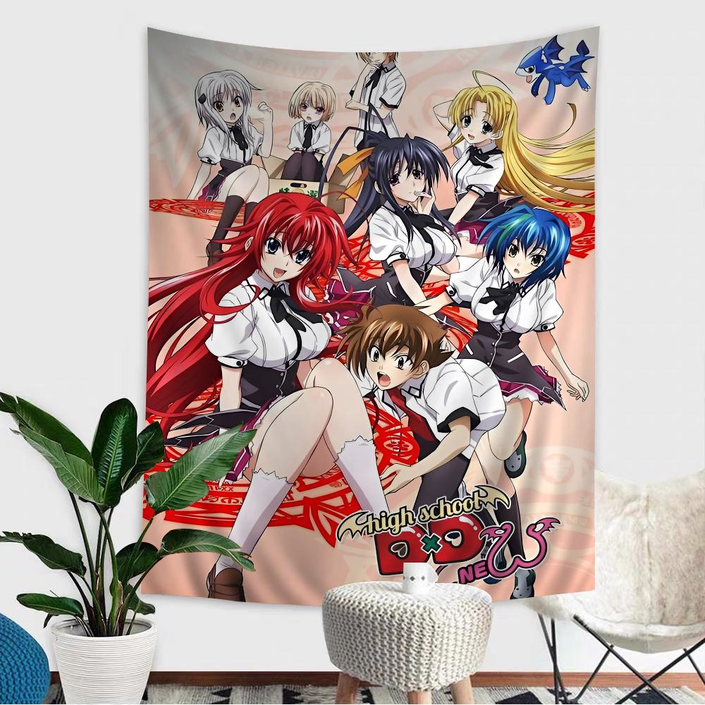 High School DxD DIY Väggbonad Hängande Tarot Hippie Väggmattor Sovsal INS Heminredning