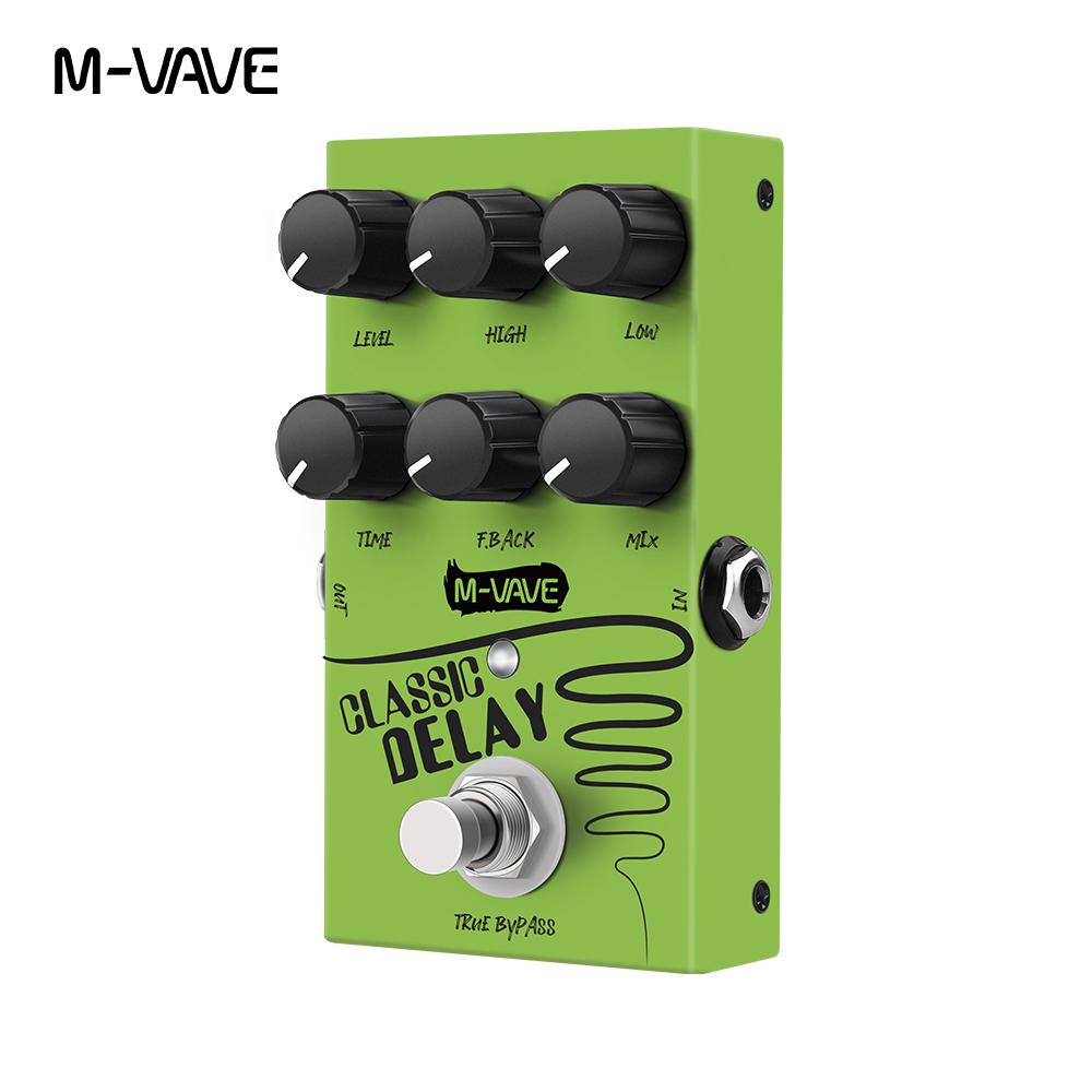 M-vave-Classic delay effect pedal, 600ms Delay Time True Bypass, Guitar Effects Pedal for Electric Bass