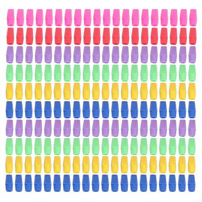 200Pcs Pencil Top Eraser Pencil Eraser Topper Wedge Design Stationery for Office Kids