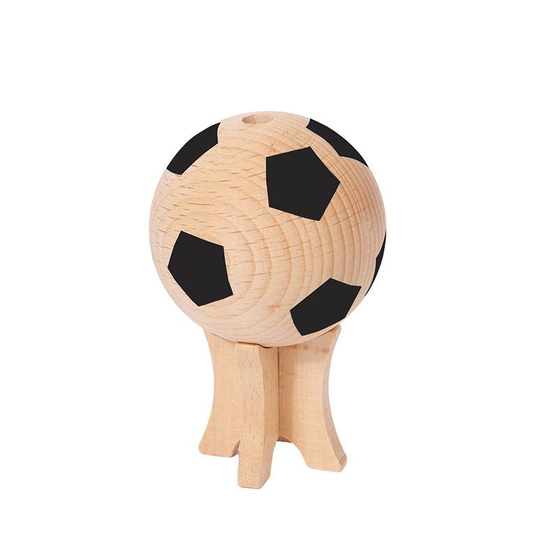 Soccer Ball Shaped Beechwood Diffuser, Volatile Aromatherapy Air Freshener for Home, Natural Solid Wood Deodorizer and Mosquito Repellent