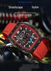 Oufannishi Youth Fashion Barrel Watch: Men's Trendy, Versatile Three-Dial, Six-Hand Quartz Timepiece