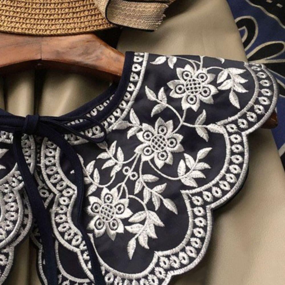 Lace Floral Fake Collar Detachable Decoration Collar Fashion False Collar  For Women Girls
