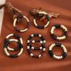 European-American Fashion Acrylic Bamboo Tube Bracelet: Multi-color Marble Beaded Design