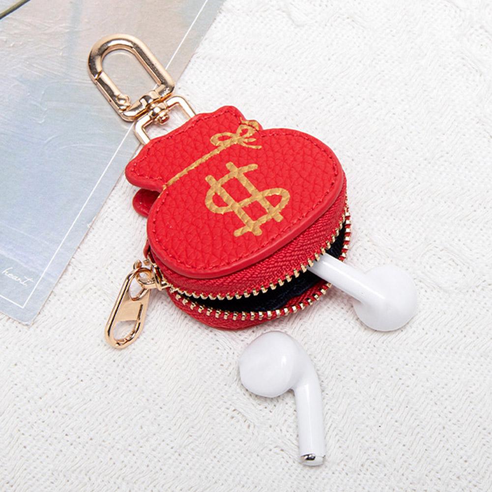 Cute Panda Coin Purse, Cute Red Money Bag Charm Purse with Keychain for Women, Mini Pouch Wallet for Coins, Bag Accessory Purse