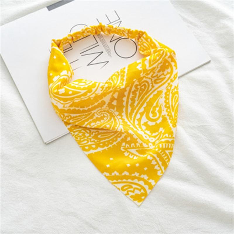 Chiffon Printing Flower Bandana Hair Scarf Headband for Women Vintage Long Ribbon Scrunchie Beach Bandanas Hair Accessories