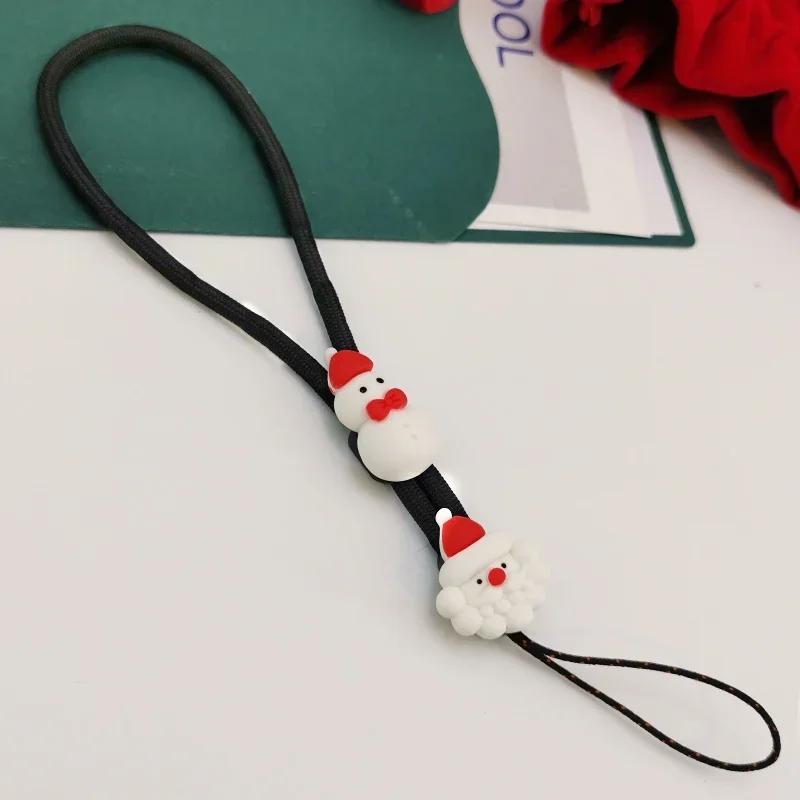 

Mobile Lanyard Cartoon Christmas Cute Doll Double Ornaments Simple Wrist Pendant Simple Hanging Shell Universal Cute Phone Charm