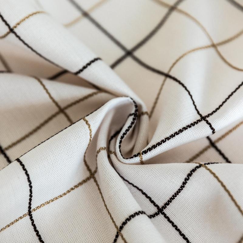 White Small Square Bedroom Living Room Decorative Curtains Finished Short Valance Japan Style Cotton Linen Semi-shading Curtain