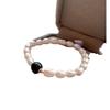 Recommended Natural Pearl Strawberry Amethyst Elastic Simple Versatile14K Gold bracelet with exquisite handmade beads