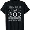 Christian T Shirt With Joshua 1 9 Bible Verse Black Cotton For Vintage Casual Designer Clothes Stretched Breathable
