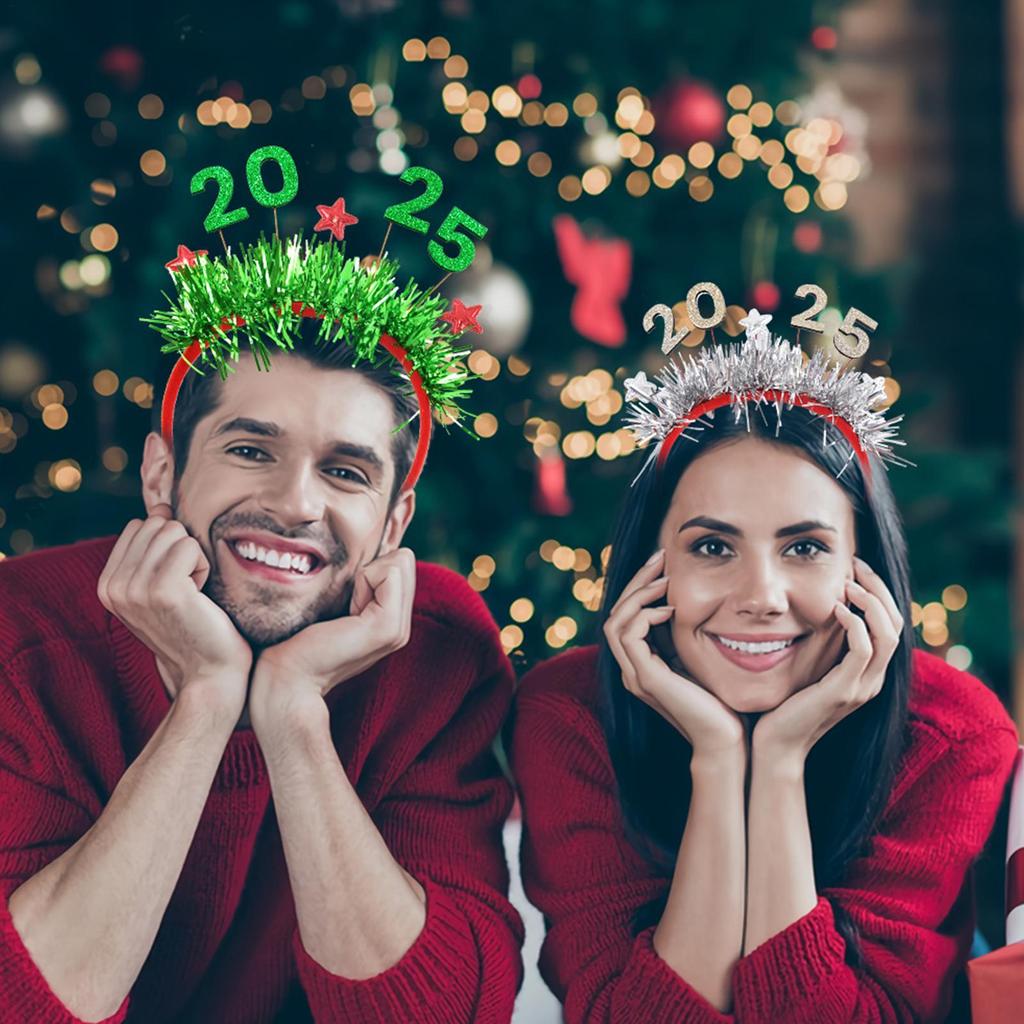 Weihnachts-Stirnband Fotografie Haarband 5 Stück Weihnachts-Haarschmuck für Familienfeier Partydeko Bar Mall Aktivität