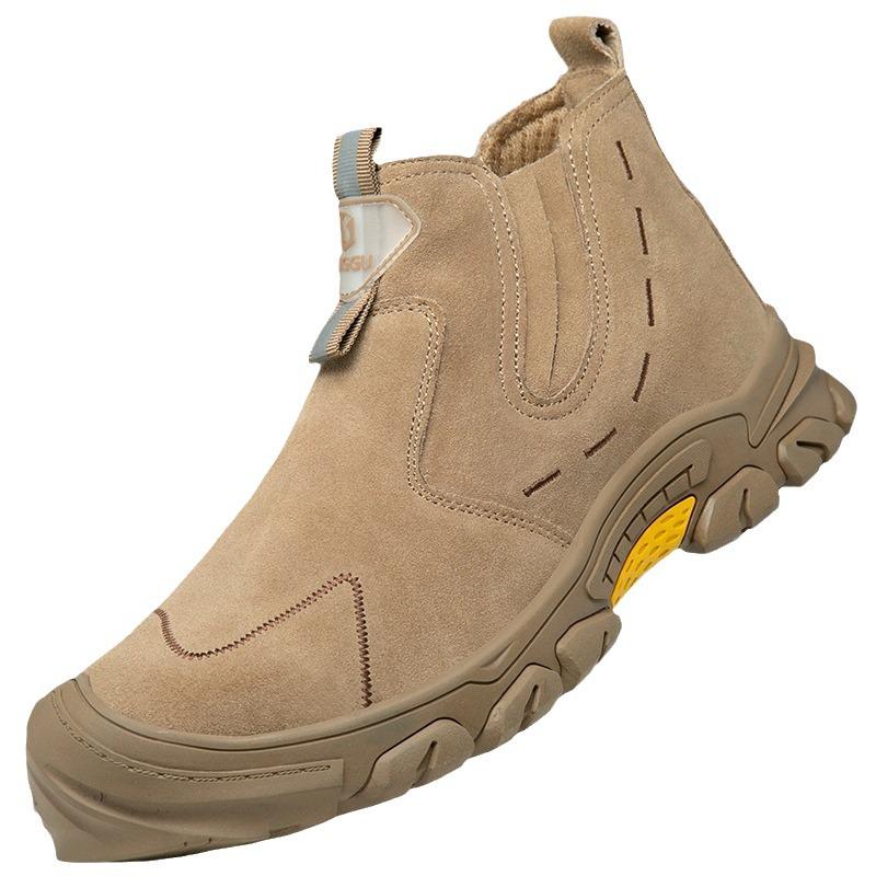 Men's Steel Toe Non-Slip Welding Work Shoes - High-Density, Anti-Smashing, Anti-Puncture, Wear-Resistant Safety Footwear
