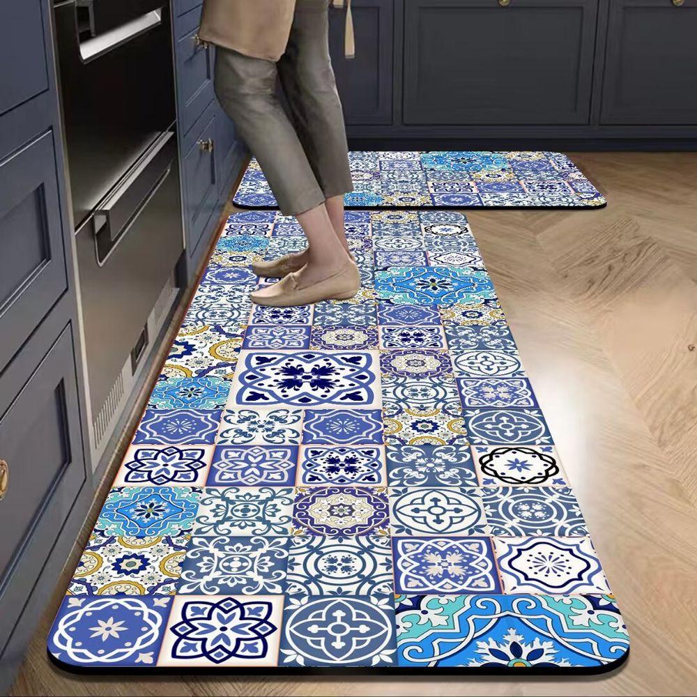 2026 Nieuwe Stijl Keukenkleed Bohemien Badkamer Antislip en Vlekbestendig Waskamer Vloerkleden voor Huisdecoratie 40X120CM (1.3X3.9FT