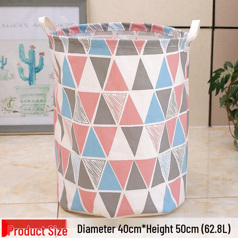 Waterproof Cotton Linen Laundry Basket and Toy Storage Hamper