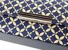 Inden H Glasses Hard Navy Blue Deerskin with White Shippo Pattern [Inden-ya] Case, Type, 4206, Lacquer,