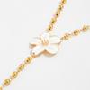 Gold Y-shaped Necklace Metal Beads Clavicle Chain Retro Flower Necklace  Gift