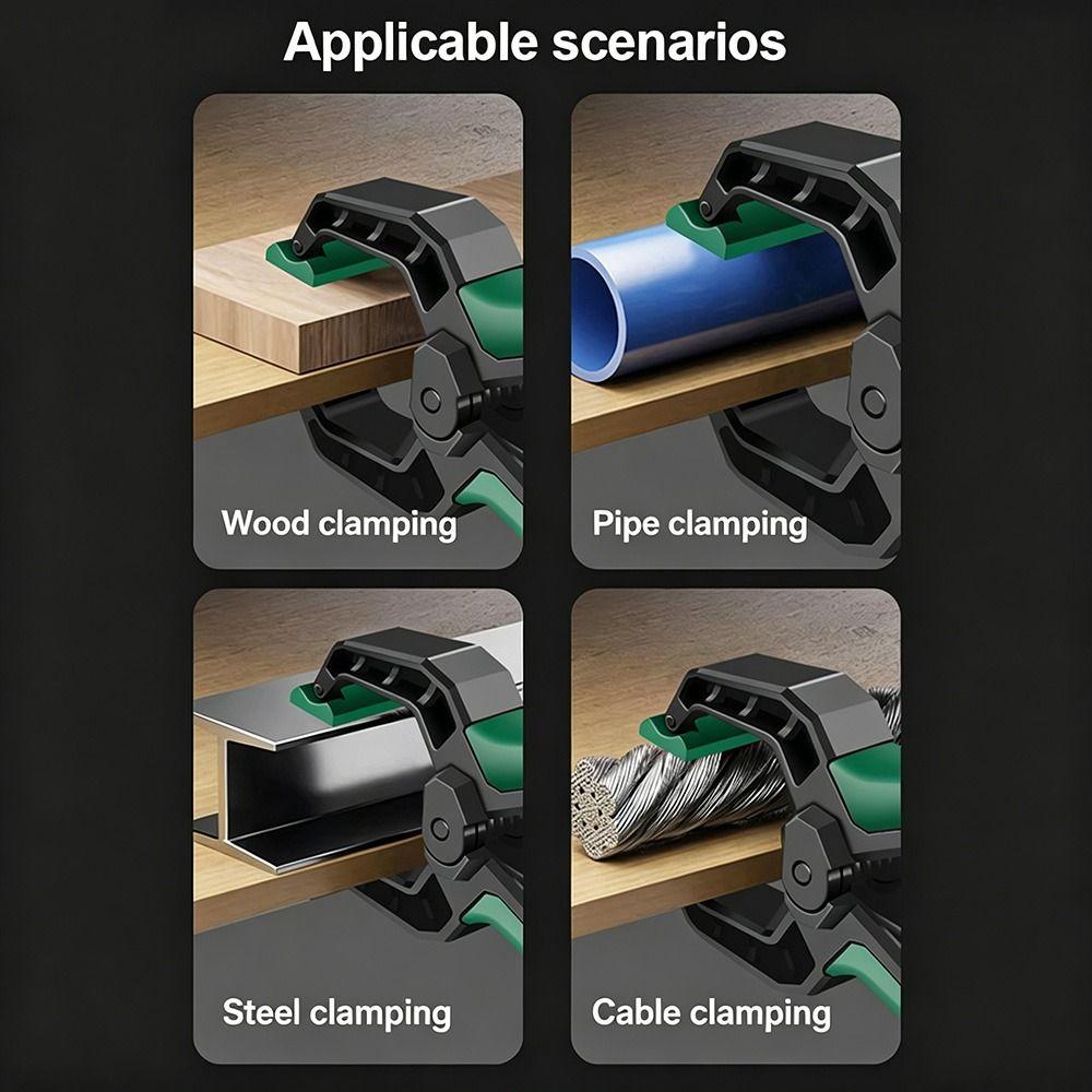 Portable Plastic Quick Clamp Non-slip Handle Spring Clamps Heavy Duty Locking Pliers Multi-Purpose Woodworking Tool Woodworking