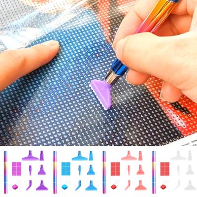 1 Set Kit di strumenti per pittura con strass Penna per trapano a filo colorato con impugnatura comoda in metallo con testine di ricambio Artigianato fai-da-te