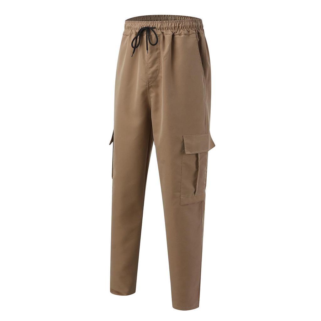 Summer 2023 Men's Loose Straight-Leg Cargo Pants - European and American Style