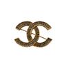 CHANEL Rhinestone COCO Mark Gold Plated Brooch gold Gold Plated Used