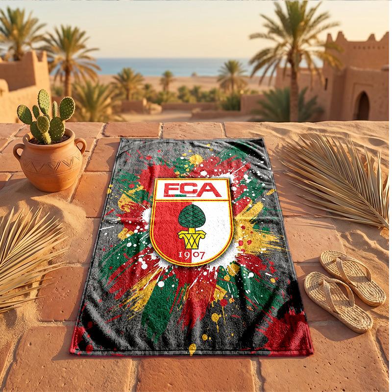 FC Augsburg FC Print Mikrofaser Strandtuch Schnelltrocknend Saugfähig Großes Handtuch für Strand Schwimmen Reisen